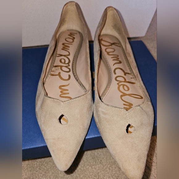 Sam Edelman suede flats beige great condition size 8.5 price is firm - Picture 1 of 4